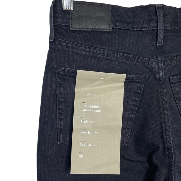 Everlane Original Cheeky Jean Low-Stretch Coal Black NWT - Picture 6 of 14